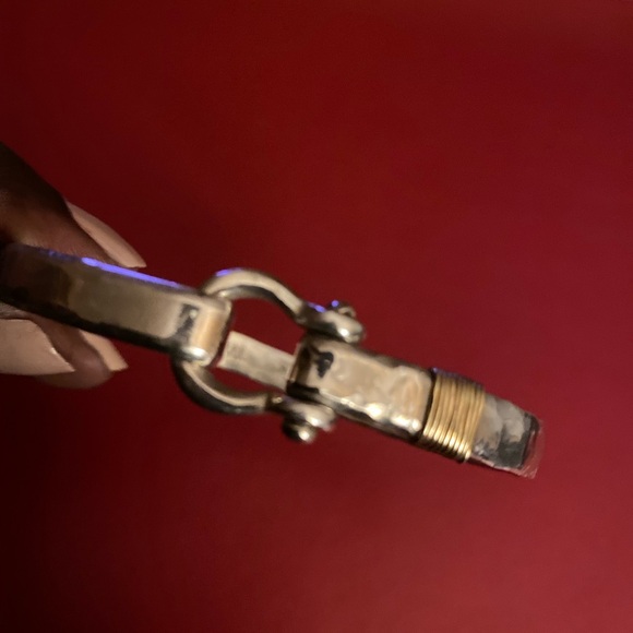 St John - Virgin Islands Hook Bracelet, 8mm sterling silver and 14k gold - Picture 7 of 10